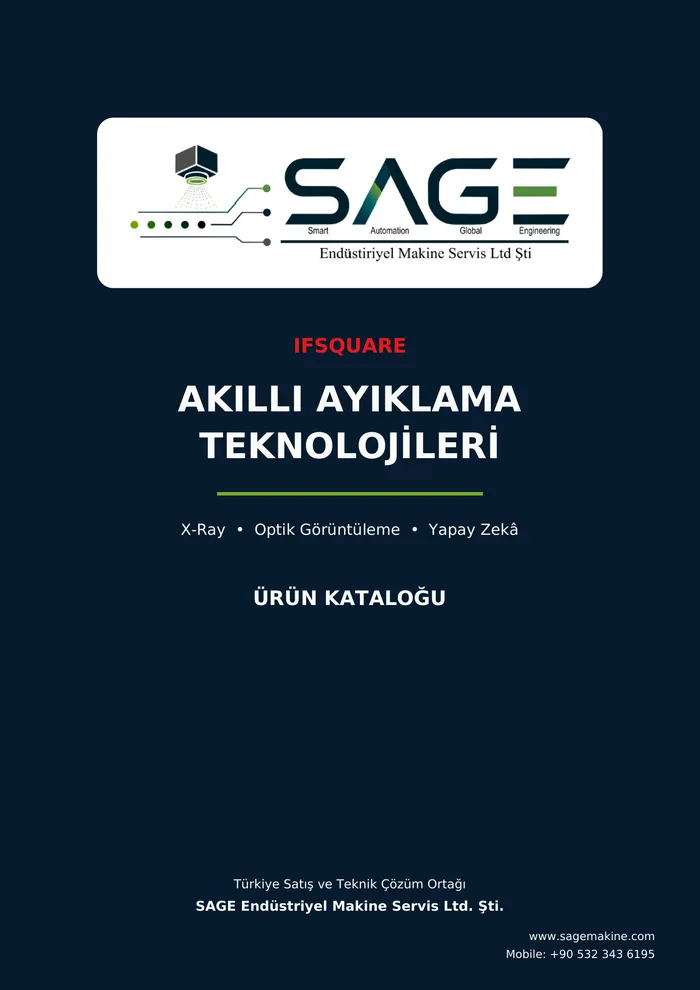SAGE Makine 2027 ürün kataloğunun kapağı